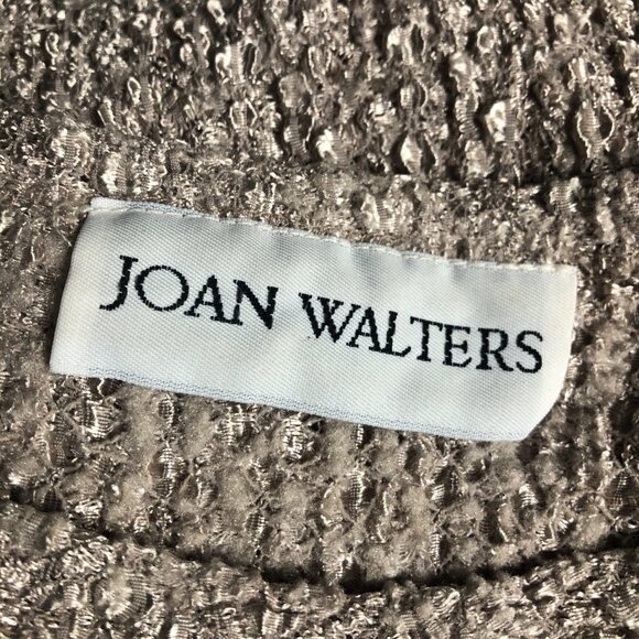 Joan Walters Sleeveless Top Womens Medium Champagne Taupe Stretchy Textured Tank - Picture 5 of 6